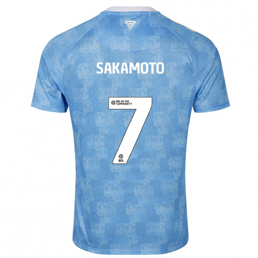 Danxen Mujer Camiseta Tatsuhiro Sakamoto #7 Azul Celeste Blanco 1ª Equipación 2025/26 La Camisa México