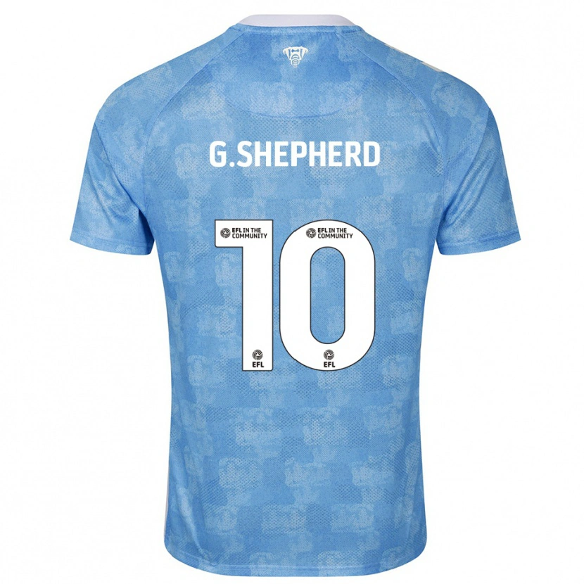 Danxen Mujer Camiseta George Shepherd #10 Azul Celeste Blanco 1ª Equipación 2025/26 La Camisa México