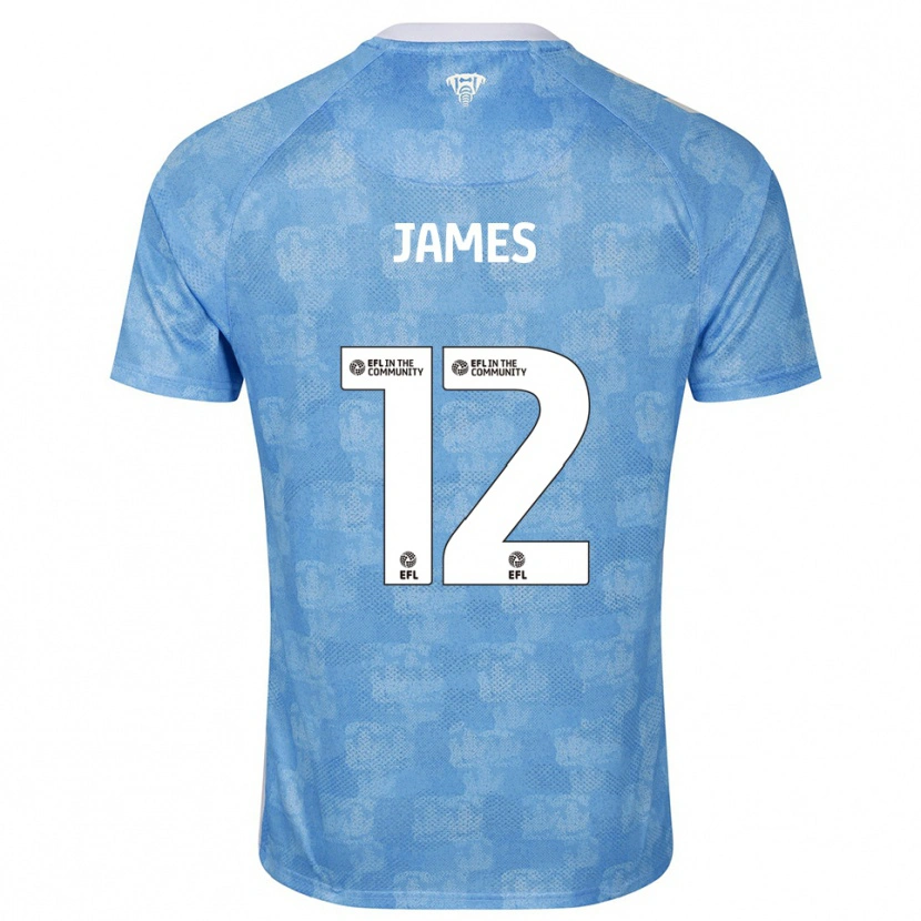 Danxen Mujer Camiseta Jack James #12 Azul Celeste Blanco 1ª Equipación 2025/26 La Camisa México
