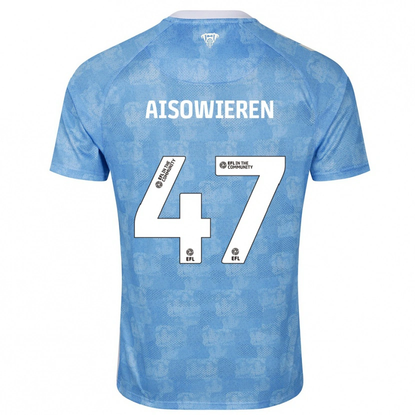 Danxen Mujer Camiseta Evan Eghosa Aisowieren #47 Azul Celeste Blanco 1ª Equipación 2025/26 La Camisa México