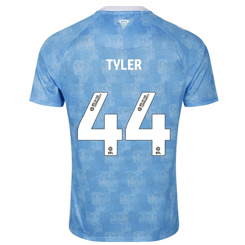 Danxen Mujer Camiseta Cian Tyler #44 Azul Celeste Blanco 1ª Equipación 2025/26 La Camisa México