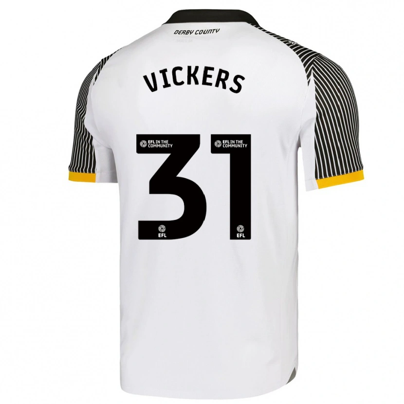 Danxen Mujer Camiseta Josh Vickers #31 Blanco Negro 1ª Equipación 2025/26 La Camisa México