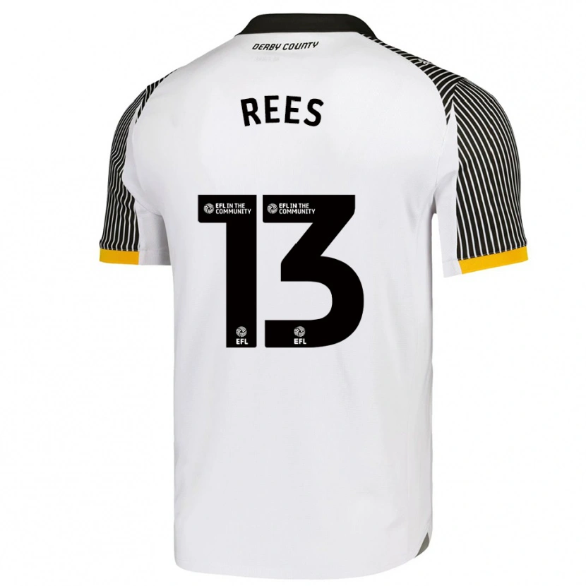 Danxen Mujer Camiseta Harvey Rees #13 Blanco Negro 1ª Equipación 2025/26 La Camisa México