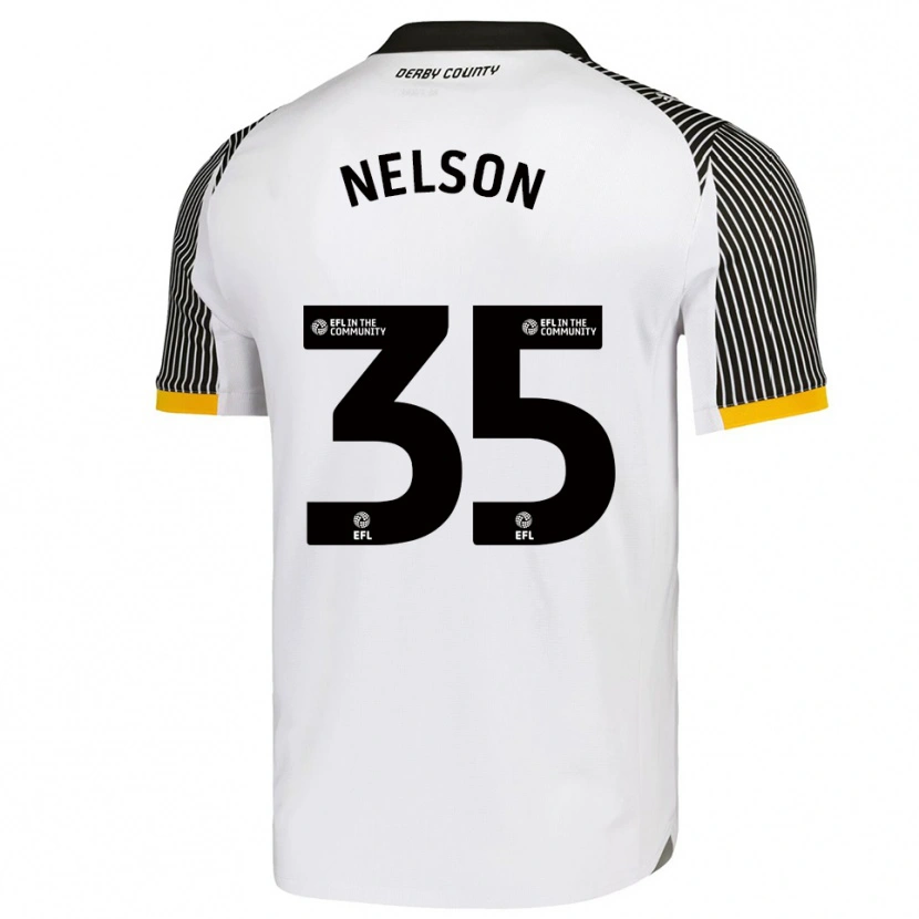 Danxen Mujer Camiseta Curtis Nelson #35 Blanco Negro 1ª Equipación 2025/26 La Camisa México