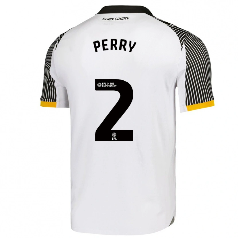 Danxen Mujer Camiseta Jack Perry #2 Blanco Negro 1ª Equipación 2025/26 La Camisa México