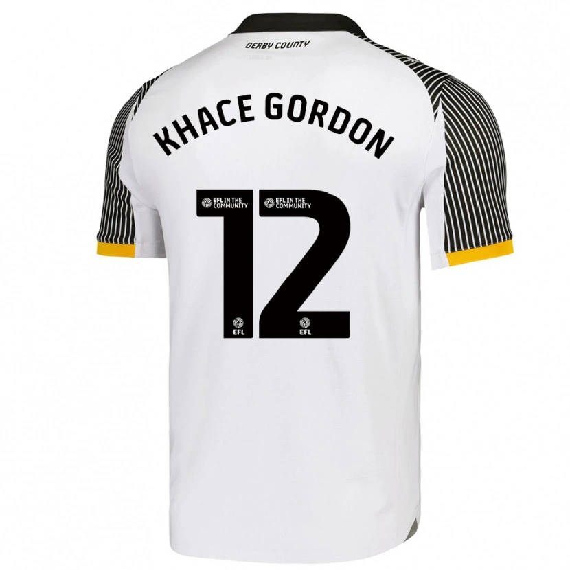 Danxen Mujer Camiseta Khace Gordon #12 Blanco Negro 1ª Equipación 2025/26 La Camisa México