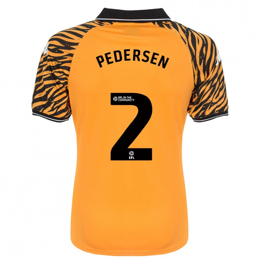 Danxen Mujer Camiseta Eden Pedersen #2 Naranja Negro 1ª Equipación 2025/26 La Camisa México