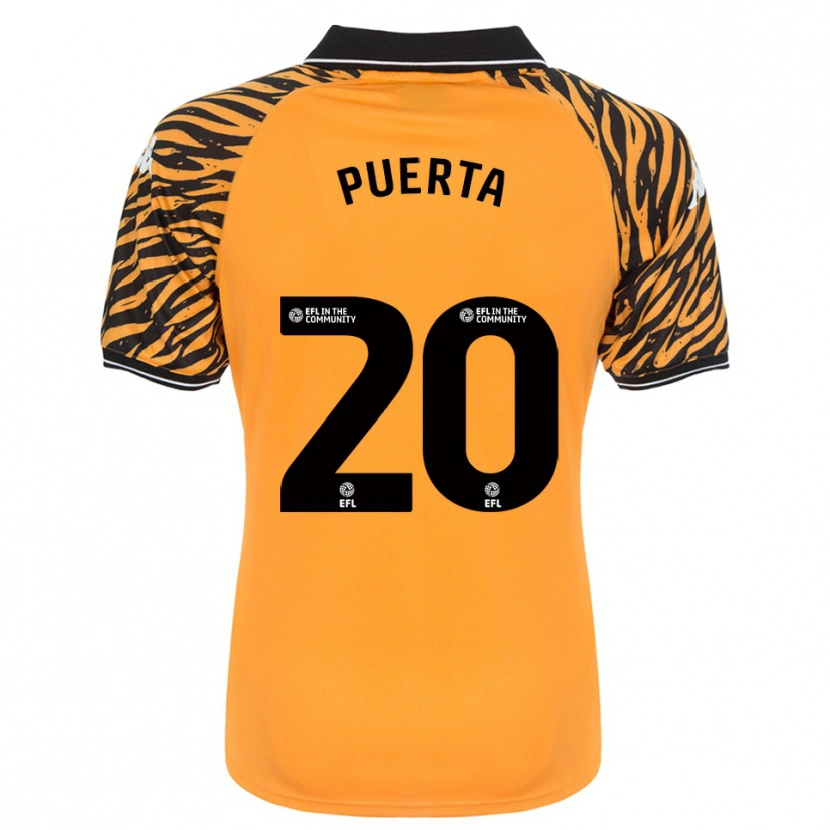 Danxen Mujer Camiseta Gustavo Puerta #20 Naranja Negro 1ª Equipación 2025/26 La Camisa México
