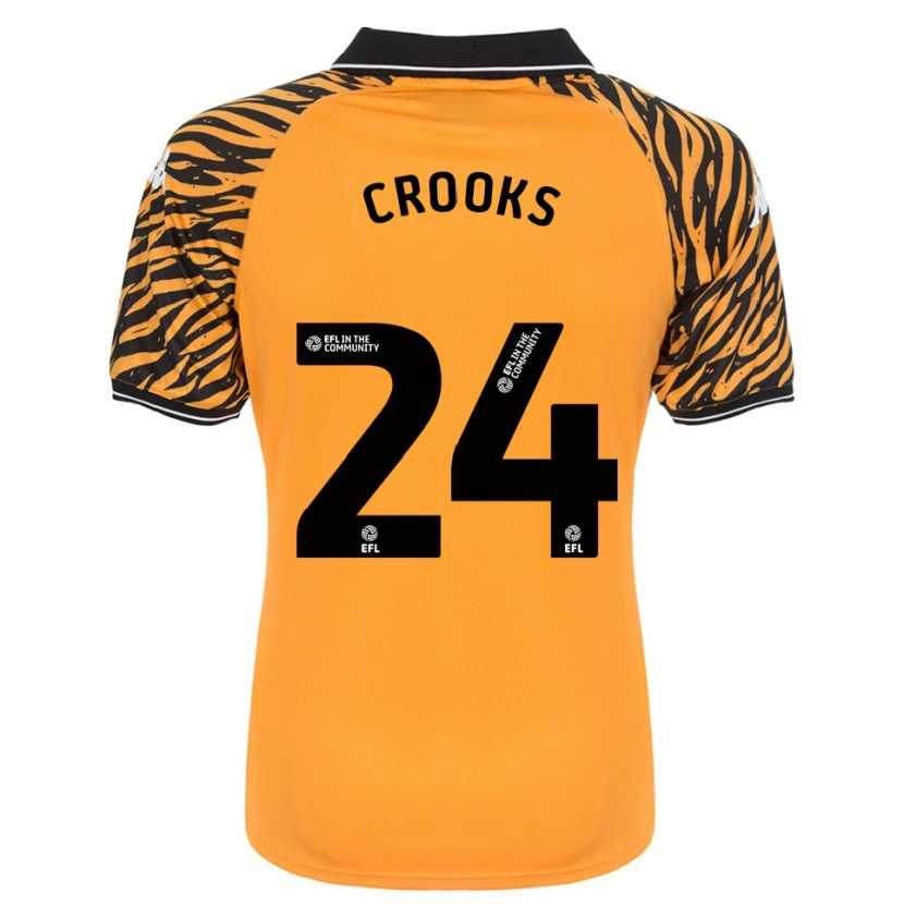 Danxen Mujer Camiseta Matt Crooks #24 Naranja Negro 1ª Equipación 2025/26 La Camisa México