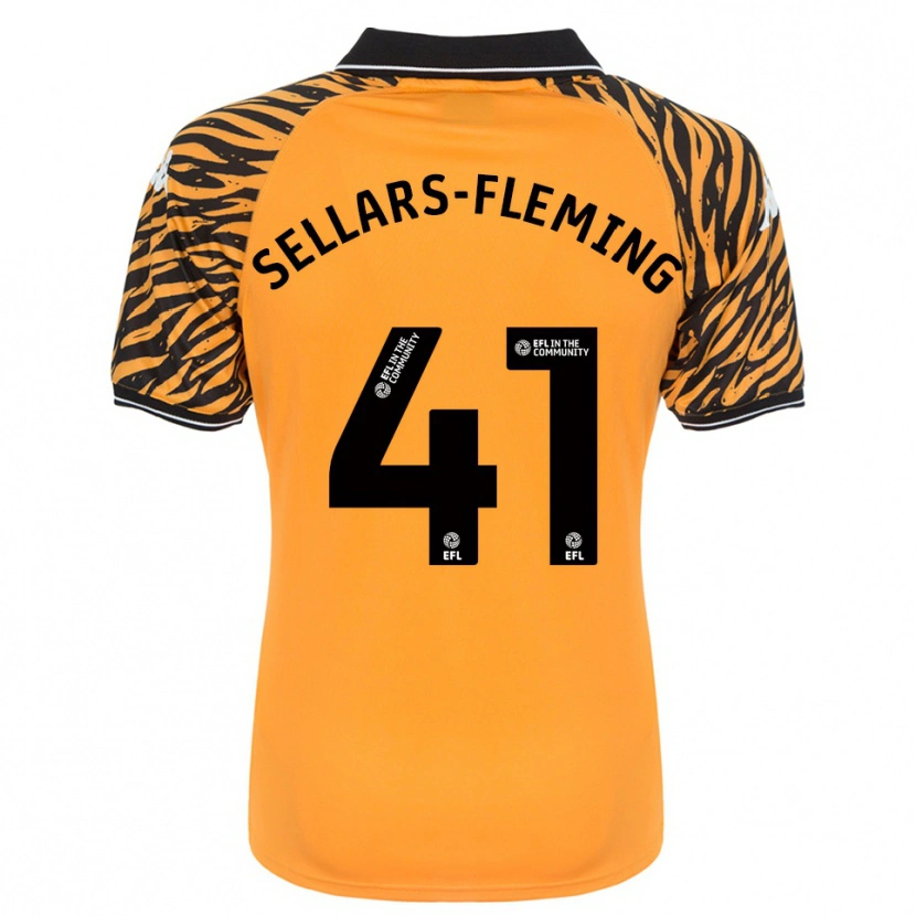 Danxen Mujer Camiseta Tyrell Sellars-Fleming #41 Naranja Negro 1ª Equipación 2025/26 La Camisa México
