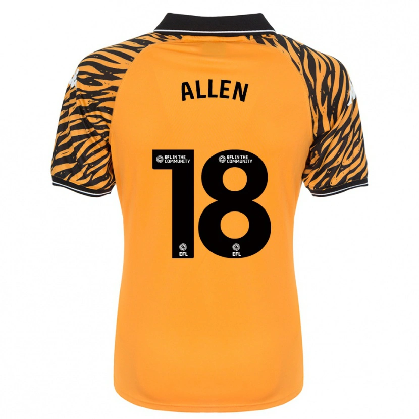 Danxen Mujer Camiseta Aaliyah Allen #18 Naranja Negro 1ª Equipación 2025/26 La Camisa México