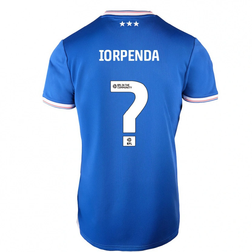 Danxen Mujer Camiseta George Iorpenda #0 Azul Blanco 1ª Equipación 2025/26 La Camisa México