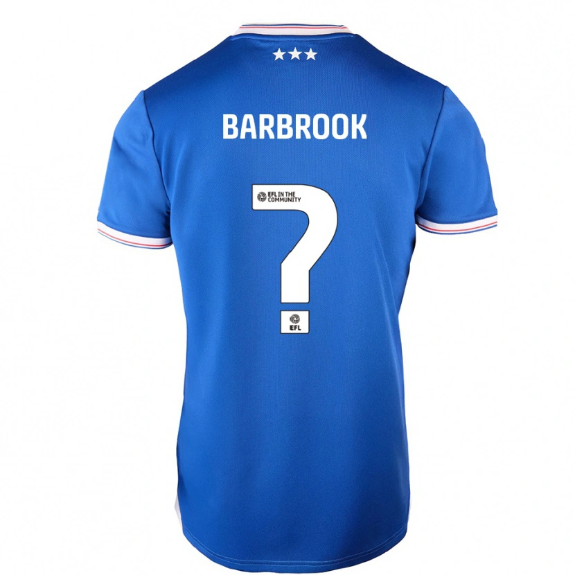 Danxen Mujer Camiseta Harry Barbrook #0 Azul Blanco 1ª Equipación 2025/26 La Camisa México