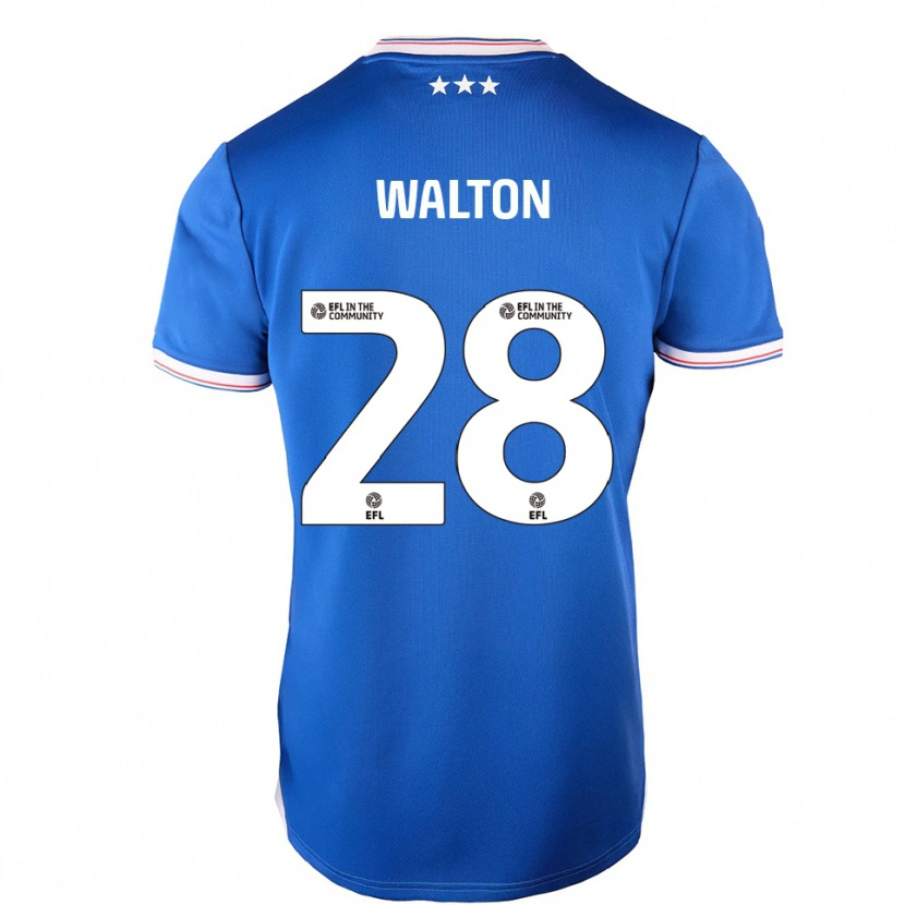 Danxen Mujer Camiseta Christian Walton #28 Azul Blanco 1ª Equipación 2025/26 La Camisa México