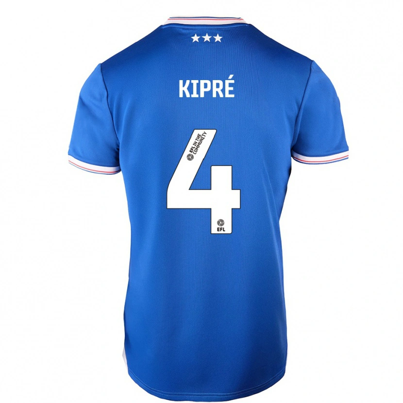 Danxen Mujer Camiseta Cédric Kipré #4 Azul Blanco 1ª Equipación 2025/26 La Camisa México