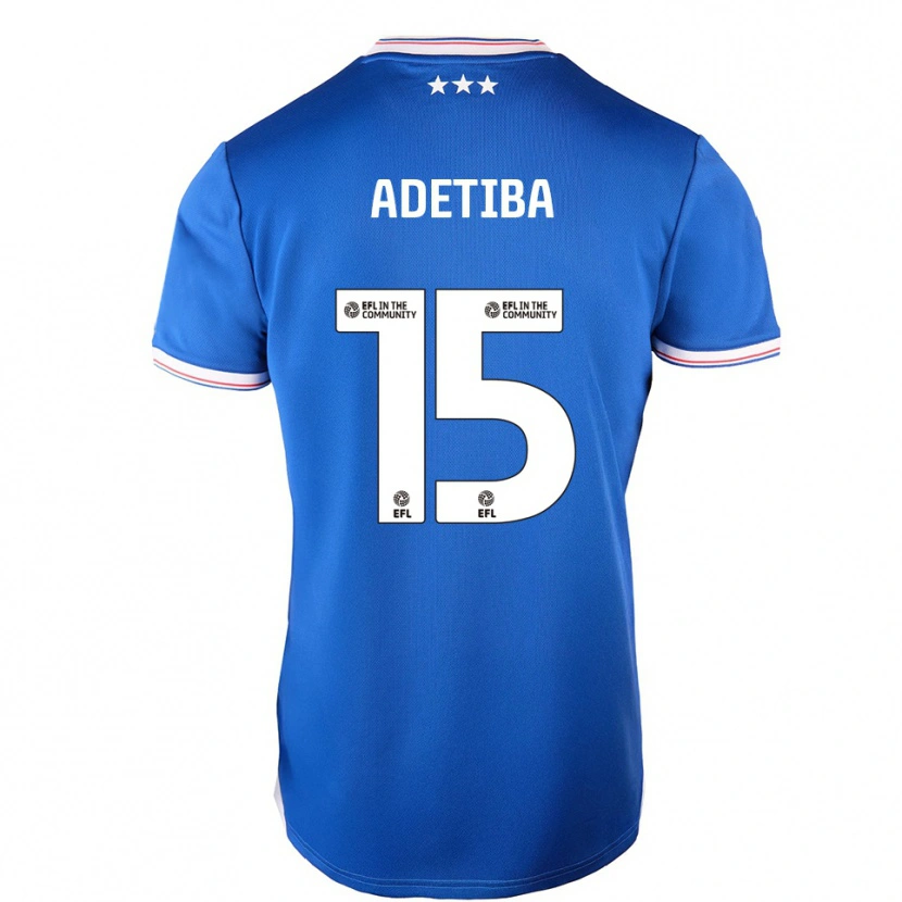 Danxen Mujer Camiseta Jayden Adetiba #15 Azul Blanco 1ª Equipación 2025/26 La Camisa México