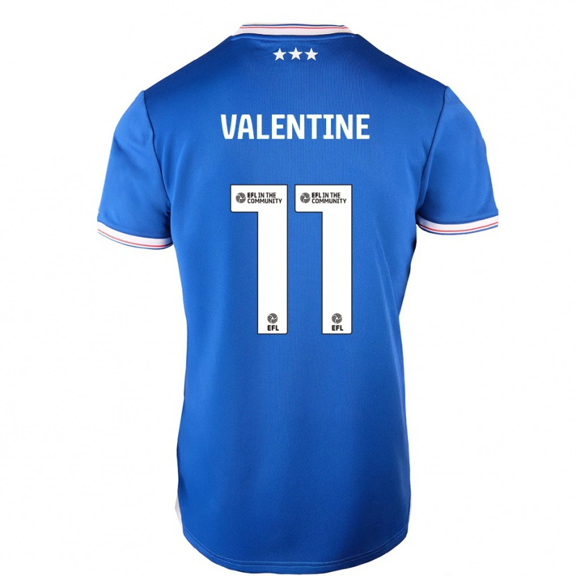 Danxen Mujer Camiseta Nico Valentine #11 Azul Blanco 1ª Equipación 2025/26 La Camisa México