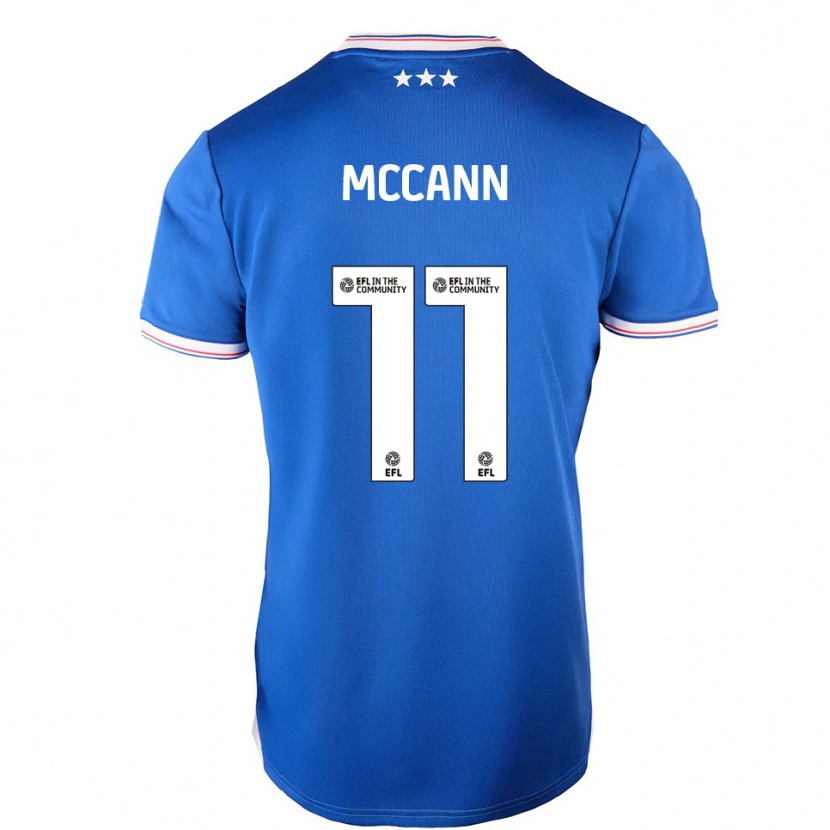 Danxen Mujer Camiseta Darragh Mccann #11 Azul Blanco 1ª Equipación 2025/26 La Camisa México