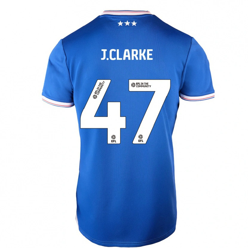 Danxen Mujer Camiseta Jack Clarke #47 Azul Blanco 1ª Equipación 2025/26 La Camisa México