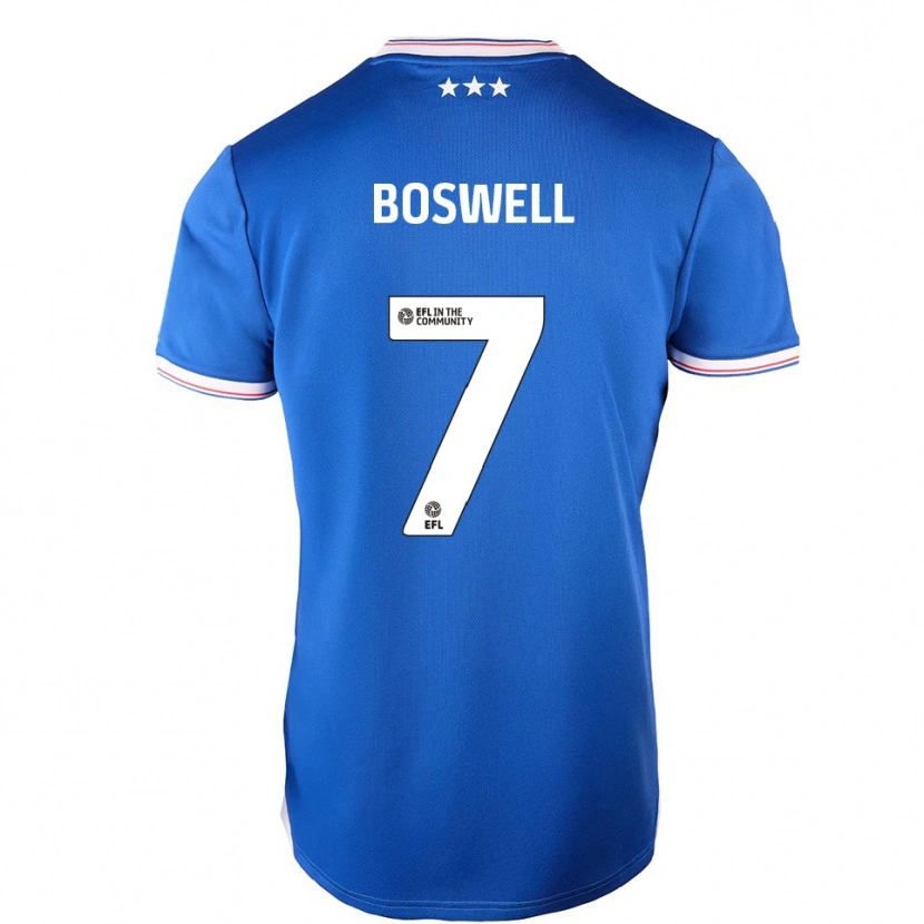 Danxen Mujer Camiseta Ashton Boswell #7 Azul Blanco 1ª Equipación 2025/26 La Camisa México