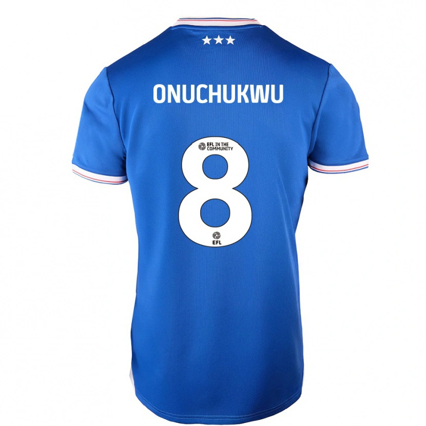 Danxen Mujer Camiseta Abube Onuchukwu #8 Azul Blanco 1ª Equipación 2025/26 La Camisa México