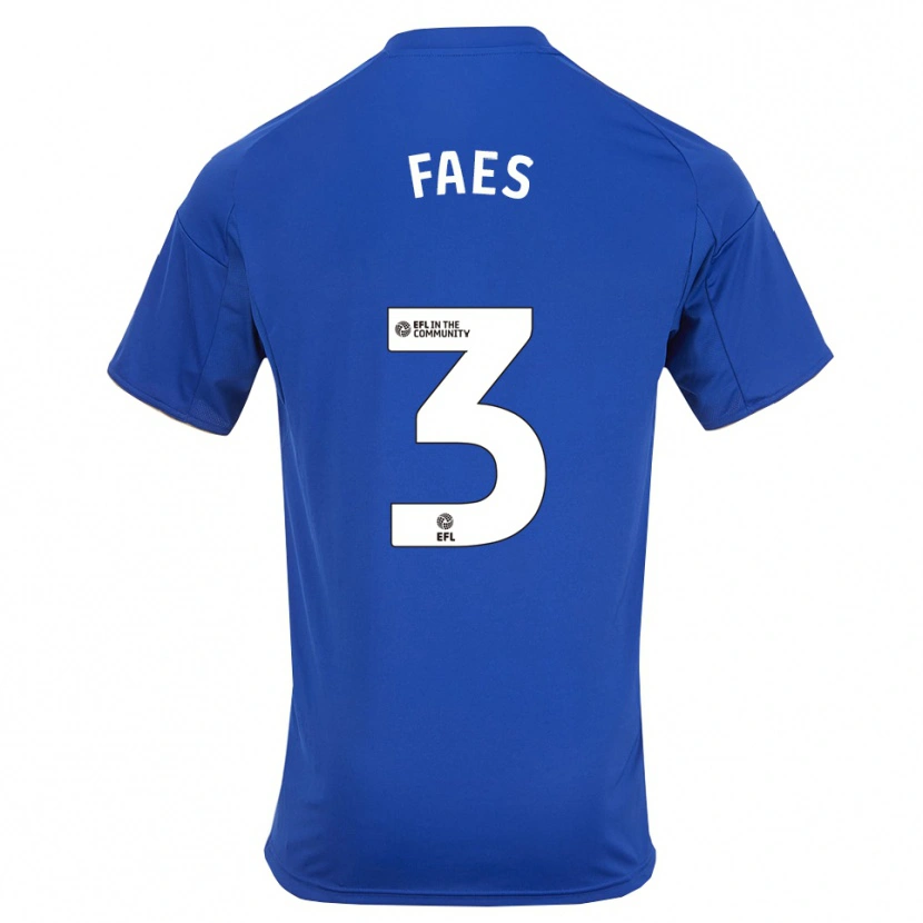 Danxen Mujer Camiseta Wout Faes #3 Azul Oro 1ª Equipación 2025/26 La Camisa México