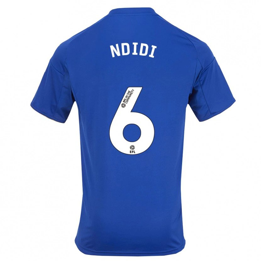 Danxen Mujer Camiseta Wilfred Ndidi #6 Azul Oro 1ª Equipación 2025/26 La Camisa México