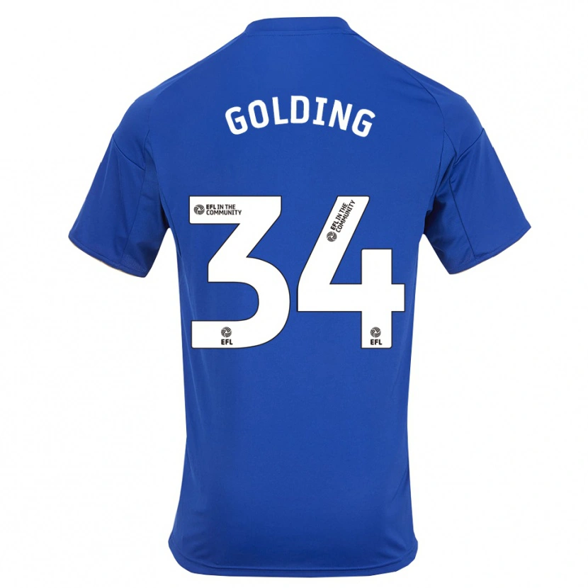 Danxen Mujer Camiseta Michael Golding #34 Azul Oro 1ª Equipación 2025/26 La Camisa México