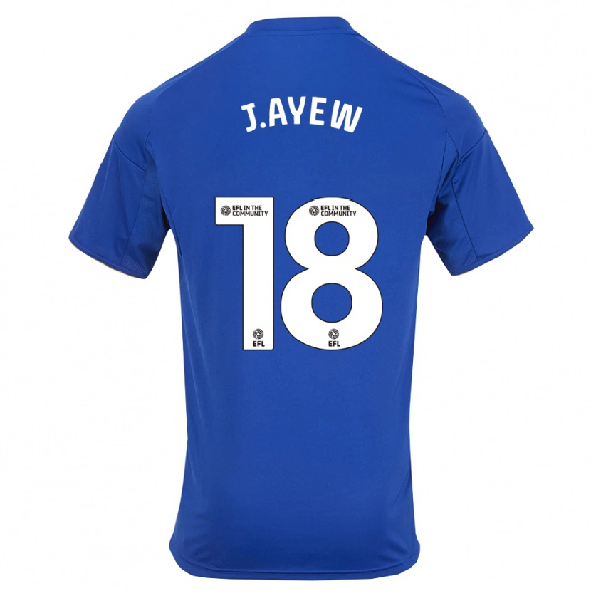 Danxen Mujer Camiseta Jordan Ayew #18 Azul Oro 1ª Equipación 2025/26 La Camisa México
