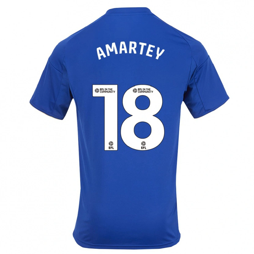 Danxen Mujer Camiseta Daniel Amartey #18 Azul Oro 1ª Equipación 2025/26 La Camisa México