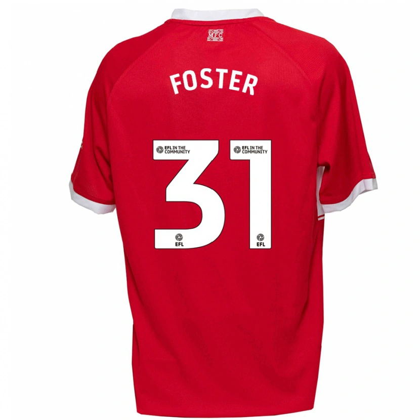 Danxen Mujer Camiseta Owen Foster #31 Rojo Blanco 1ª Equipación 2025/26 La Camisa México