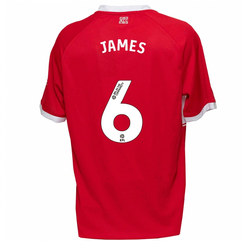 Danxen Mujer Camiseta Daniel James #6 Rojo Blanco 1ª Equipación 2025/26 La Camisa México