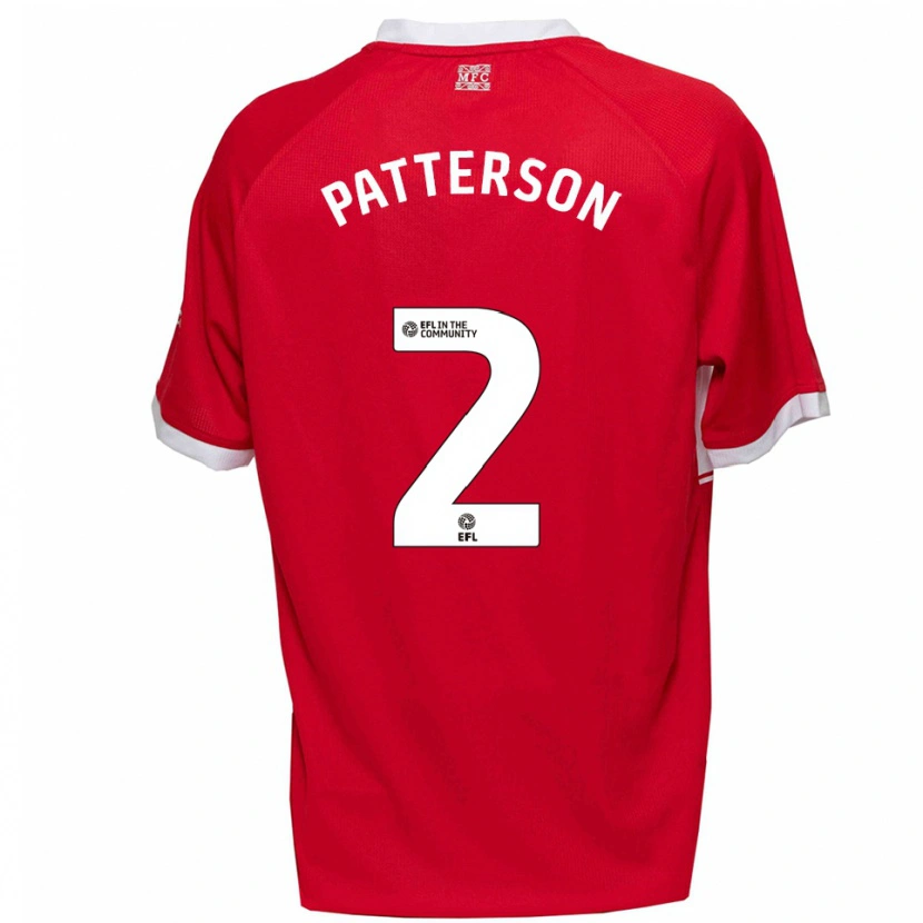 Danxen Mujer Camiseta Jack Patterson #2 Rojo Blanco 1ª Equipación 2025/26 La Camisa México