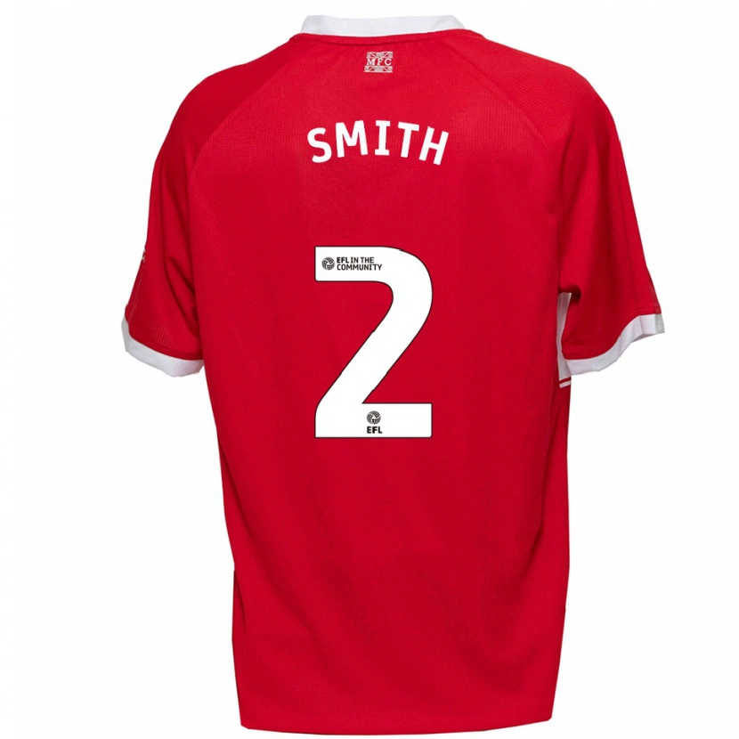 Danxen Mujer Camiseta Tommy Smith #2 Rojo Blanco 1ª Equipación 2025/26 La Camisa México