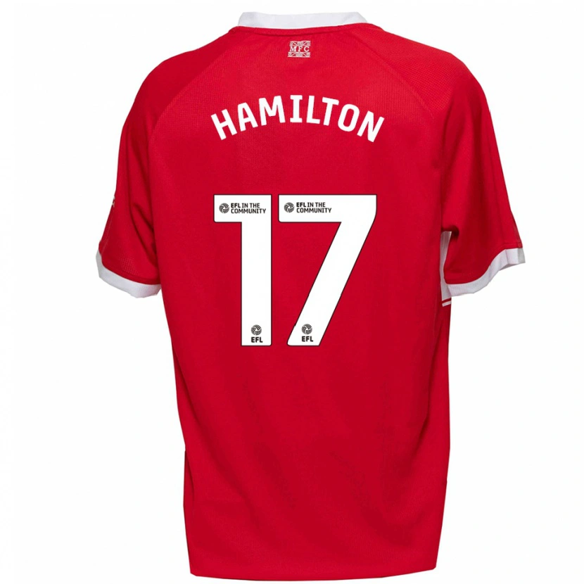 Danxen Mujer Camiseta Micah Hamilton #17 Rojo Blanco 1ª Equipación 2025/26 La Camisa México