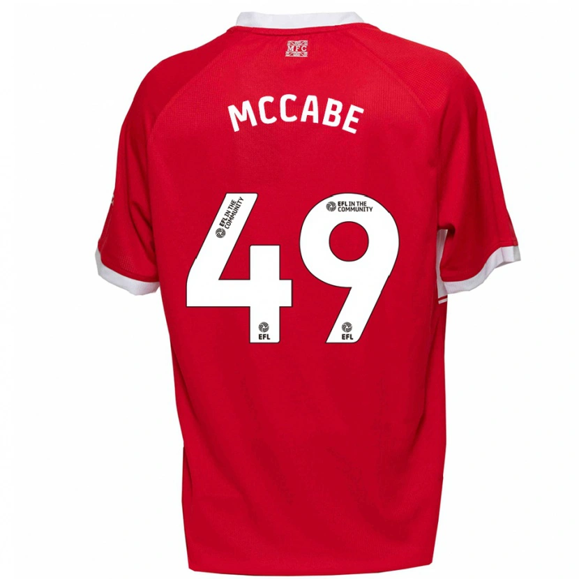 Danxen Mujer Camiseta Law Mccabe #49 Rojo Blanco 1ª Equipación 2025/26 La Camisa México