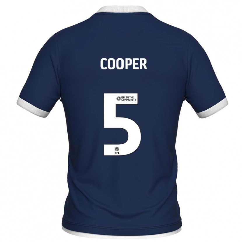 Danxen Mujer Camiseta Jake Cooper #5 Azul Marino Blanco 1ª Equipación 2025/26 La Camisa México