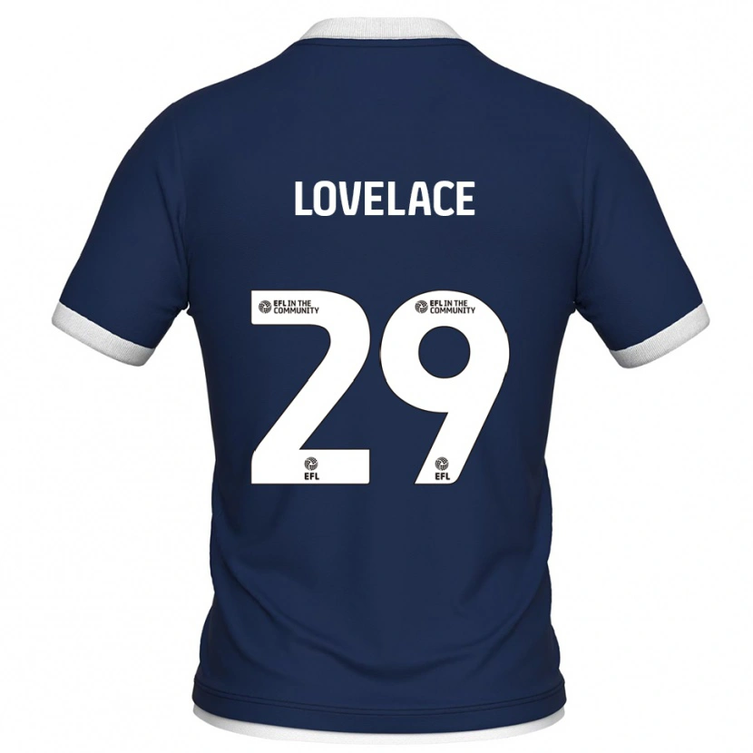 Danxen Mujer Camiseta Zak Lovelace #29 Azul Marino Blanco 1ª Equipación 2025/26 La Camisa México