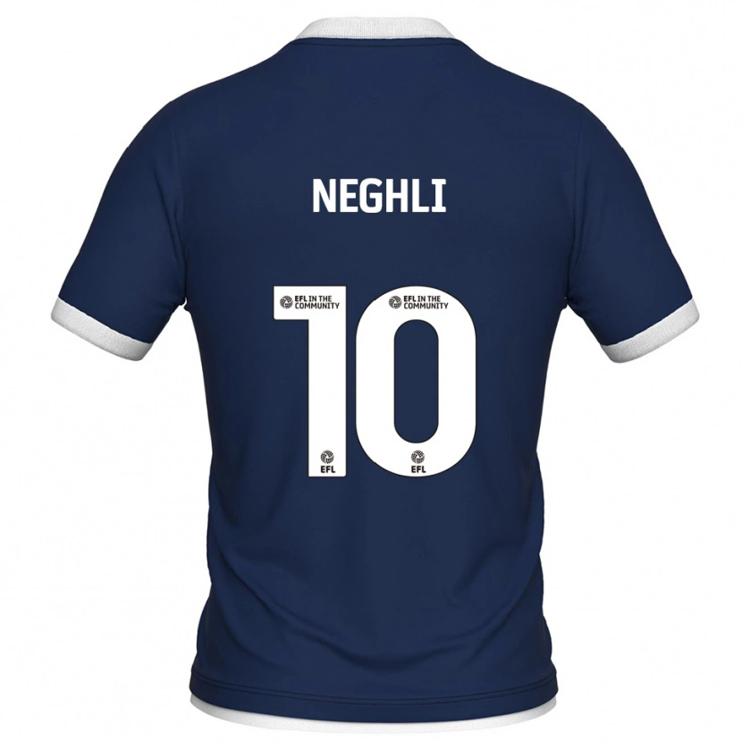 Danxen Mujer Camiseta Camiel Neghli #10 Azul Marino Blanco 1ª Equipación 2025/26 La Camisa México