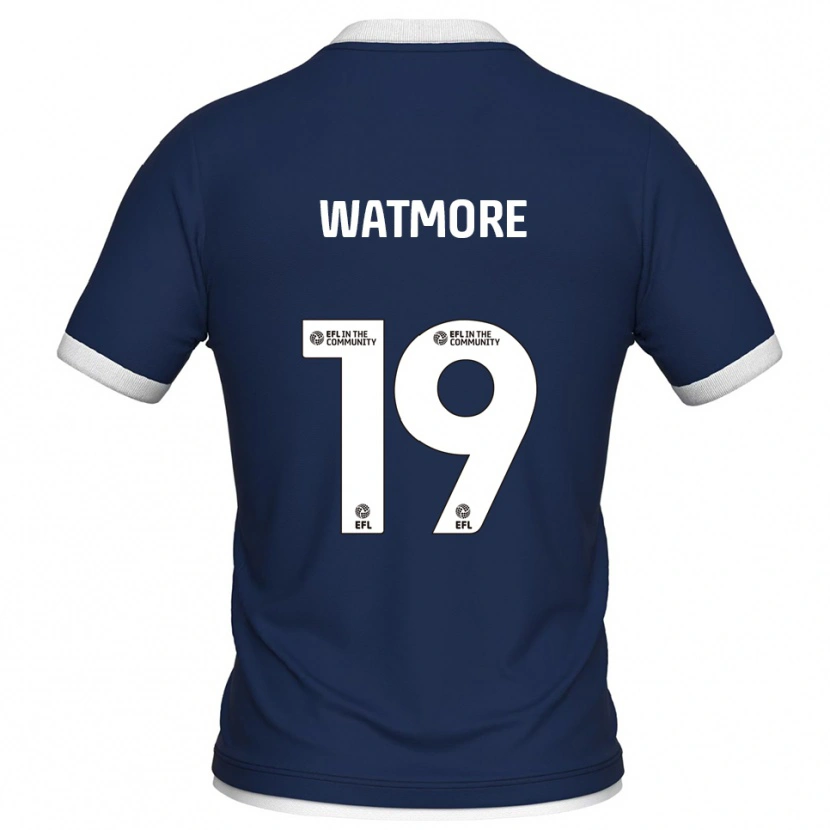 Danxen Mujer Camiseta Duncan Watmore #19 Azul Marino Blanco 1ª Equipación 2025/26 La Camisa México