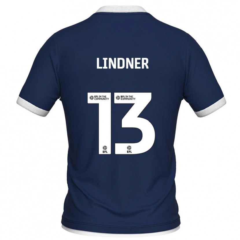 Danxen Mujer Camiseta Caspar Lindner #13 Azul Marino Blanco 1ª Equipación 2025/26 La Camisa México