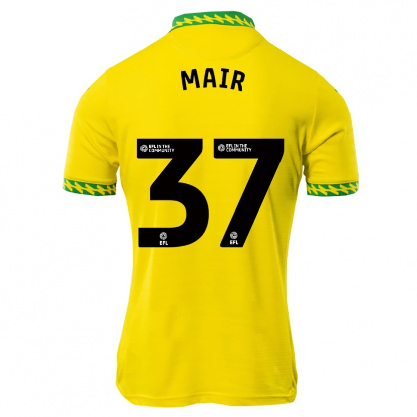 Danxen Mujer Camiseta Archie Mair #37 Blanco Verde 1ª Equipación 2025/26 La Camisa México