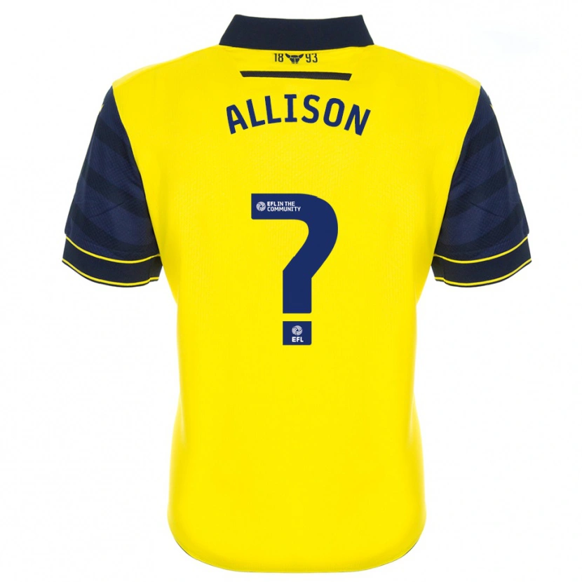 Danxen Mujer Camiseta Lauren Allison #0 Amarillo Azul Marino 1ª Equipación 2025/26 La Camisa México