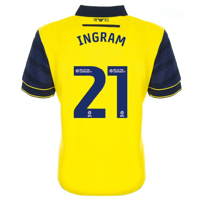Danxen Mujer Camiseta Matt Ingram #21 Amarillo Azul Marino 1ª Equipación 2025/26 La Camisa México