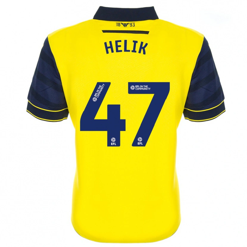 Danxen Mujer Camiseta Michal Helik #47 Amarillo Azul Marino 1ª Equipación 2025/26 La Camisa México