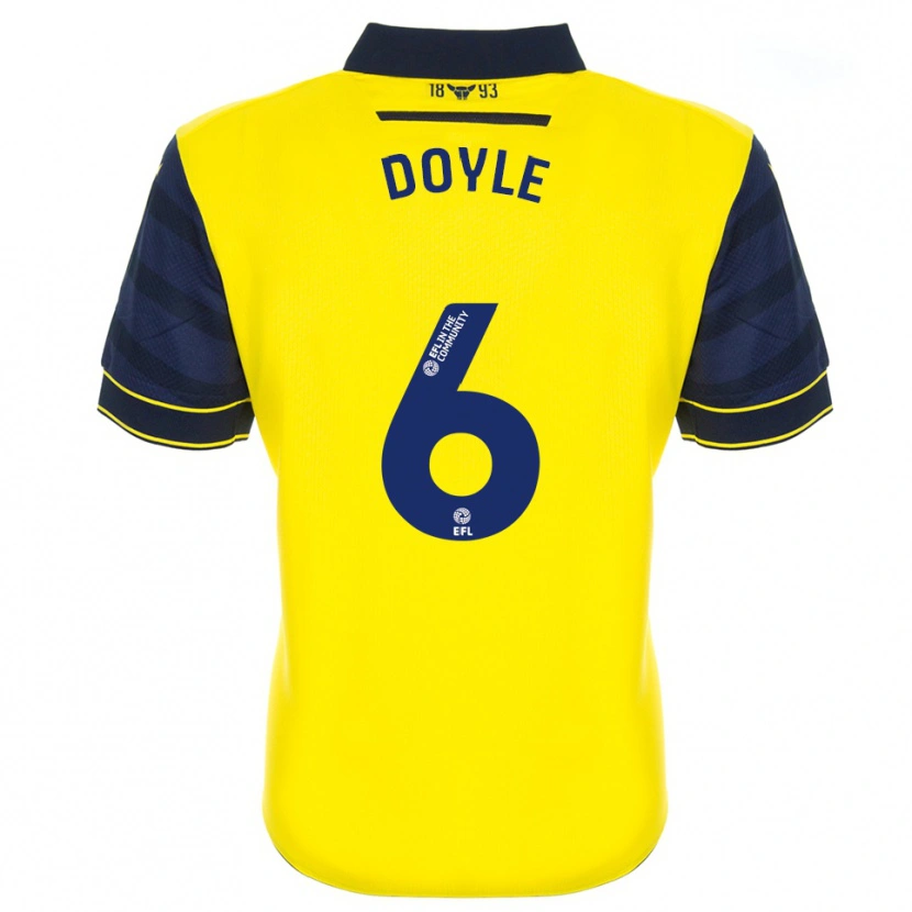 Danxen Mujer Camiseta Calum Doyle #6 Amarillo Azul Marino 1ª Equipación 2025/26 La Camisa México