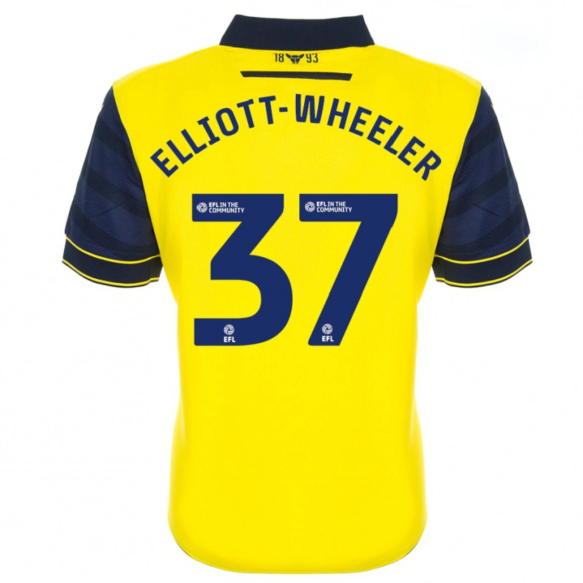 Danxen Mujer Camiseta Aidan Elliott-Wheeler #37 Amarillo Azul Marino 1ª Equipación 2025/26 La Camisa México