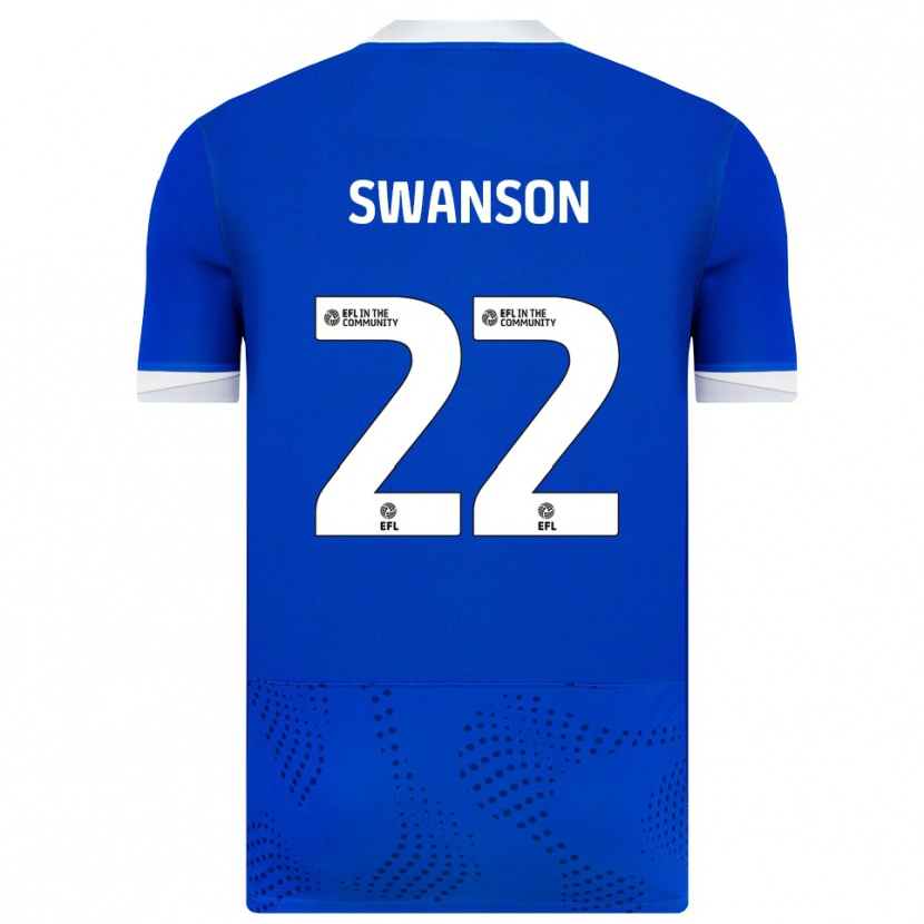 Danxen Mujer Camiseta Zak Swanson #22 Azul Blanco 1ª Equipación 2025/26 La Camisa México