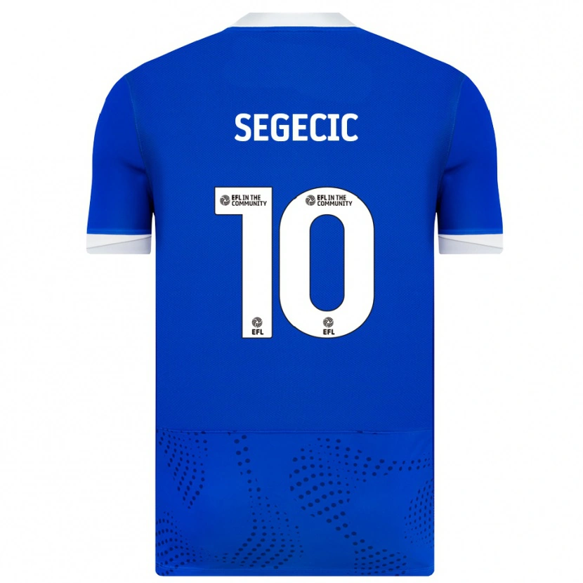 Danxen Mujer Camiseta Adrian Segecic #10 Azul Blanco 1ª Equipación 2025/26 La Camisa México