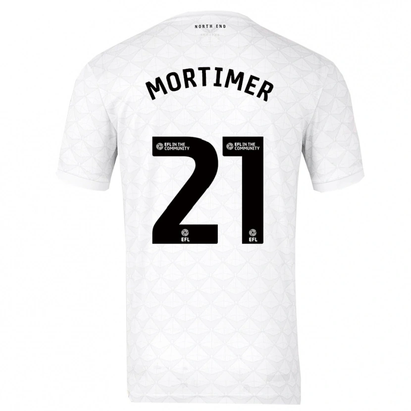 Danxen Mujer Camiseta Jodie Mortimer #21 Blanco Rojo 1ª Equipación 2025/26 La Camisa México